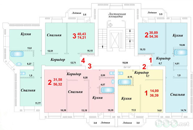 Первомайская, 236, общий план этажа