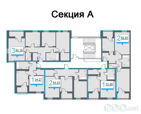 Большевистская, 108, общий план этажа