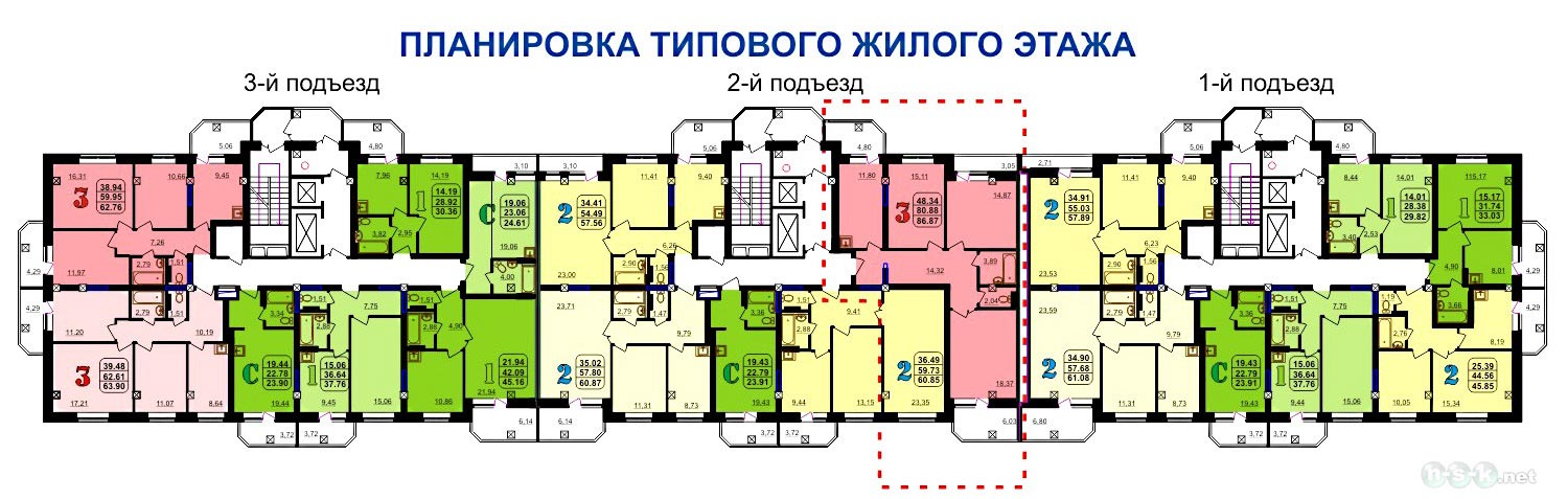 Плановая, 50, общий план этажа