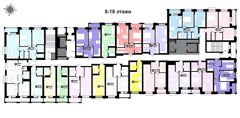 Державина, 50, общий план этажа