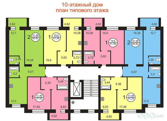 Костычева, 5а, общий план этажа
