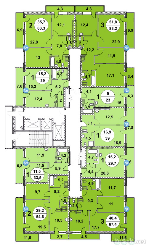Ипподромская, 75, общий план этажа