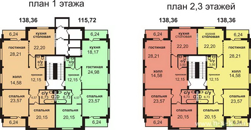 Краснообск, 6-й микрорайон, 29-31 , планировки 3-комнатных квартир