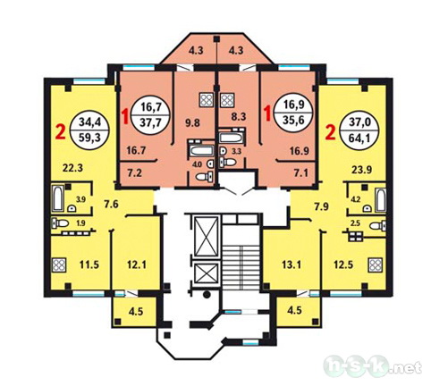 Высоцкого, 49, общий план этажа