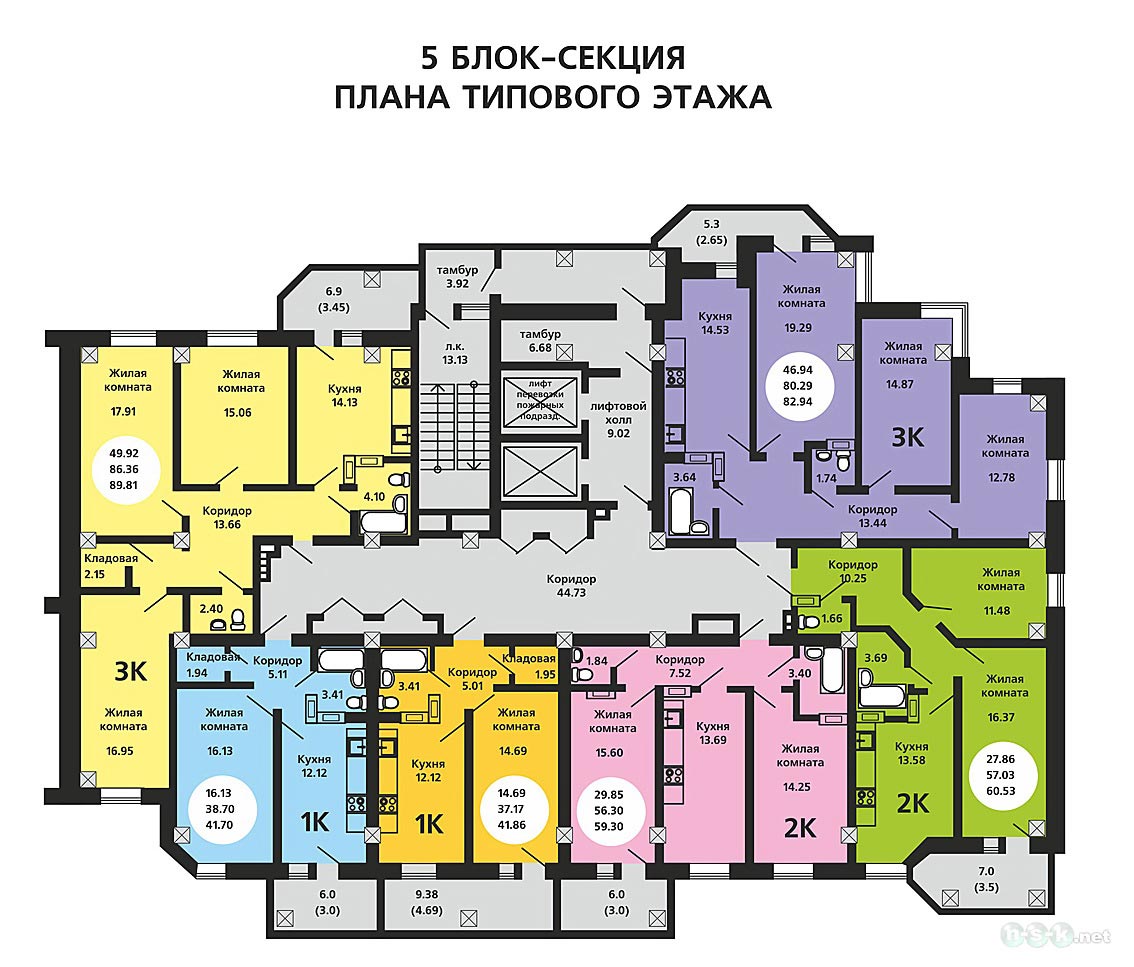 Тюленина, 28, общий план этажа